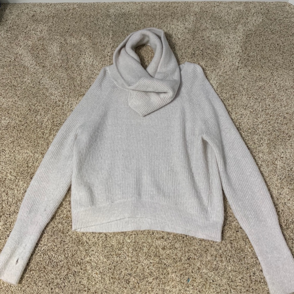 Off-white sweater with scarf